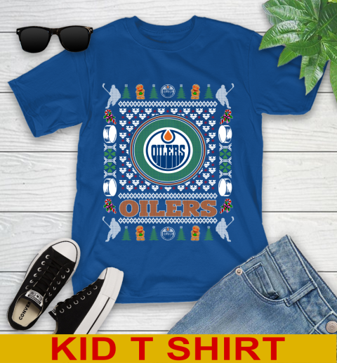 Edmonton Oilers Merry Christmas NHL Hockey Loyal Fan Youth T-Shirt 10