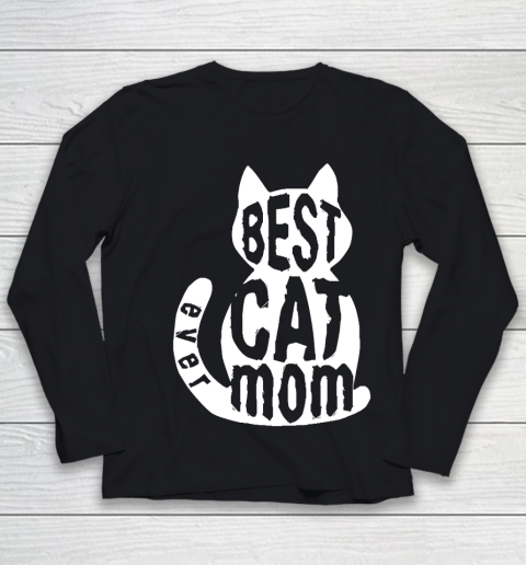 Mother's Day Funny Gift Ideas Apparel  Best cat mom T Shirt T Shirt Youth Long Sleeve