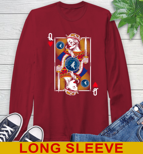 NBA Basketball Minnesota Timberwolves The Queen Of Hearts Card Shirt Long Sleeve T-Shirt 9