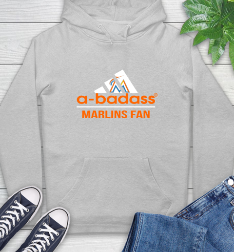 MLB A Badass Miami Marlins Fan Adidas Baseball Sports Hoodie 6