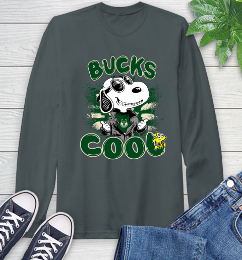 NBA Basketball Milwaukee Bucks Cool Snoopy Shirt Long Sleeve T-Shirt 7