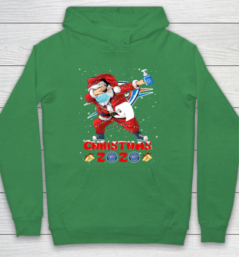 Oklahoma City Thunder Funny Santa Claus Dabbing Christmas 2020 NBA Hoodie 5