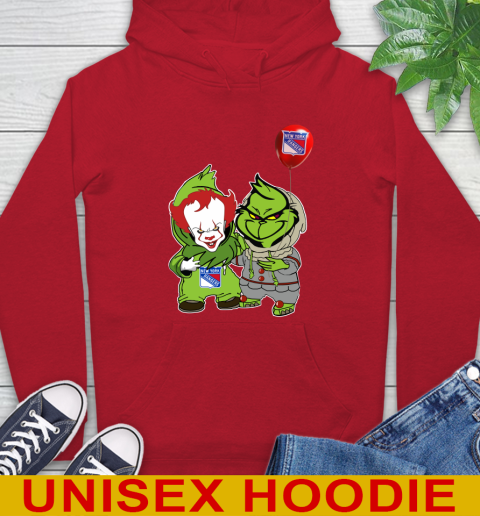 New York Rangers Baby Pennywise Grinch Christmas NHL Hockey Hoodie 10