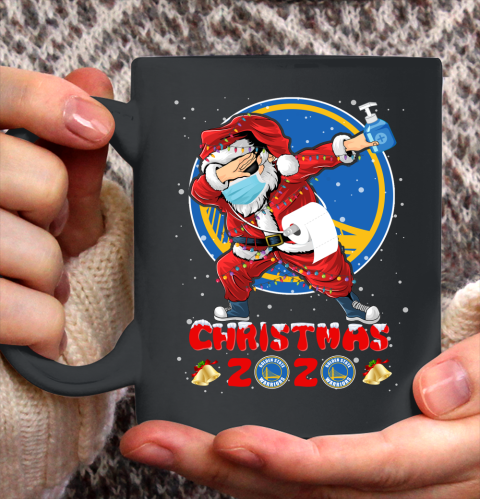 Golden State Warriors Funny Santa Claus Dabbing Christmas 2020 NBA Ceramic Mug 11oz