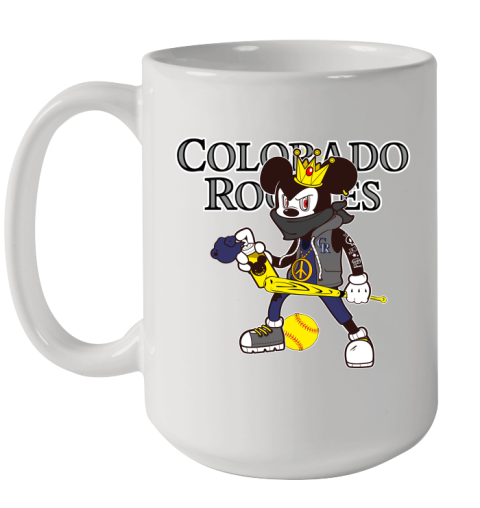 Colorado Rockies MLB Baseball Mickey Peace Sign Sports Ceramic Mug 15oz