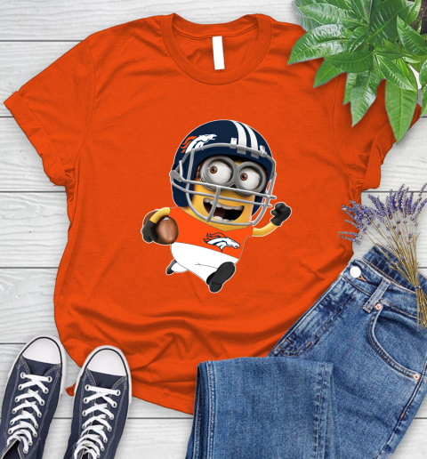 NFL Denver Broncos Minions Disney Football Sports Women's T-Shirt 4