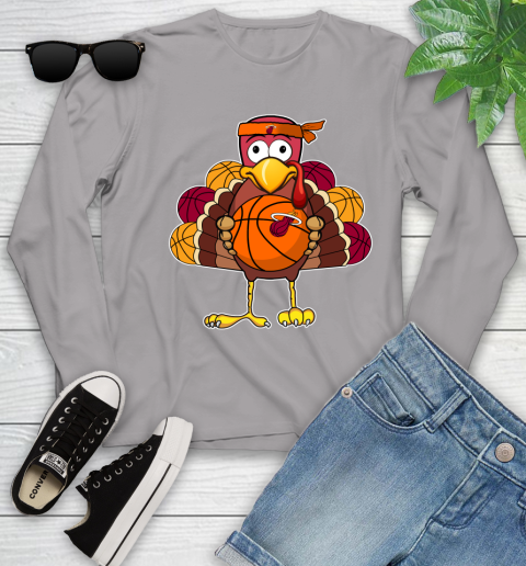 Miami Heat Turkey thanksgiving day Youth Long Sleeve 5