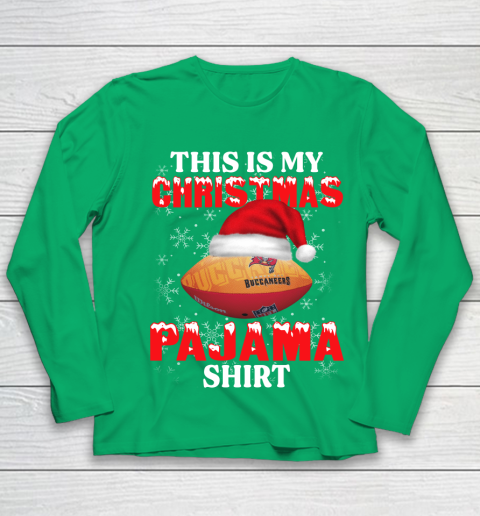 Tampa Bay Buccaneers This Is My Christmas Pajama Shirt NFL Youth Long Sleeve 4