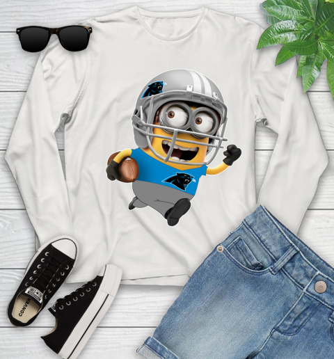 NFL Carolina Panthers Minions Disney Football Sports Youth Long Sleeve 12