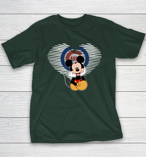MLB Chicago Cubs The Heart Mickey Mouse Disney Baseball Youth T-Shirt 5