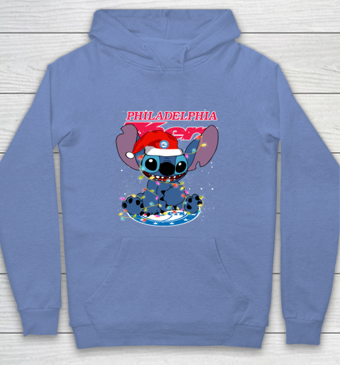 Philadelphia 76ers NBA noel stitch Basketball Christmas Youth Hoodie 7