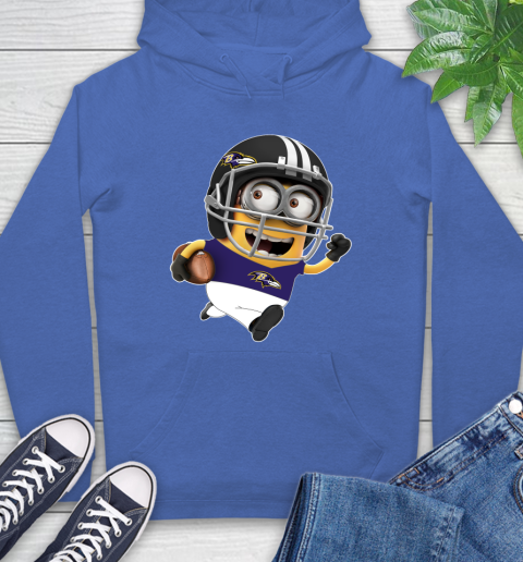 NFL Baltimore Ravens Minions Disney Football Sports Hoodie 9