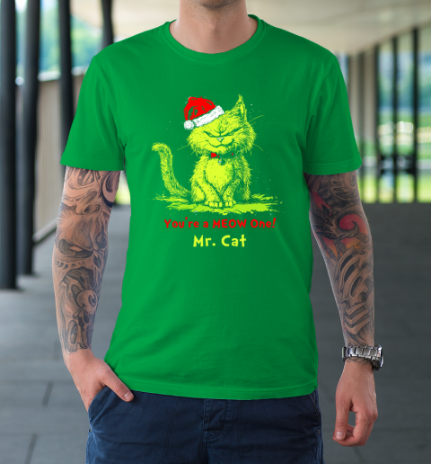 You're A Meow One Mr Cat Christmas T-Shirt 5