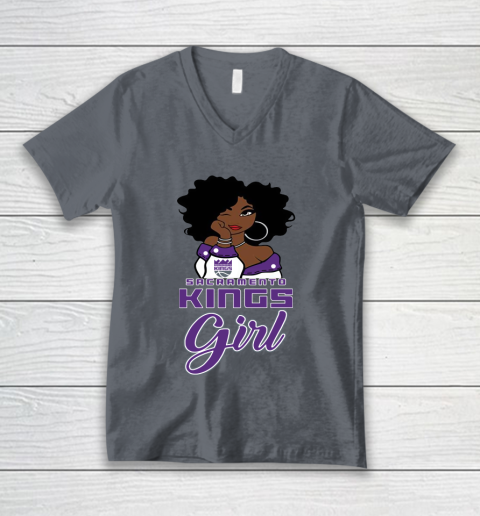 Sacramento Kings Girl NBA V-Neck T-Shirt 5