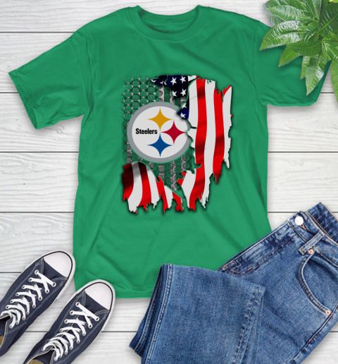 Pittsburgh Steelers NFL Football American Flag T-Shirt - Image 8