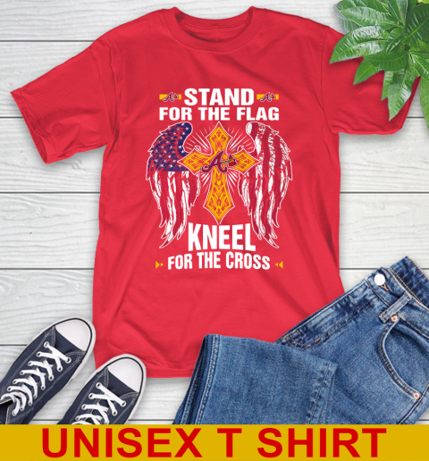 MLB Baseball Atlanta Braves Stand For Flag Kneel For The Cross Shirt T-Shirt - Image 13