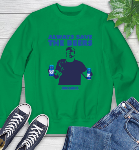 Always Save The Bees Beers Bud Light Jeff Adams Beers Over Baseball Sweatshirt 4