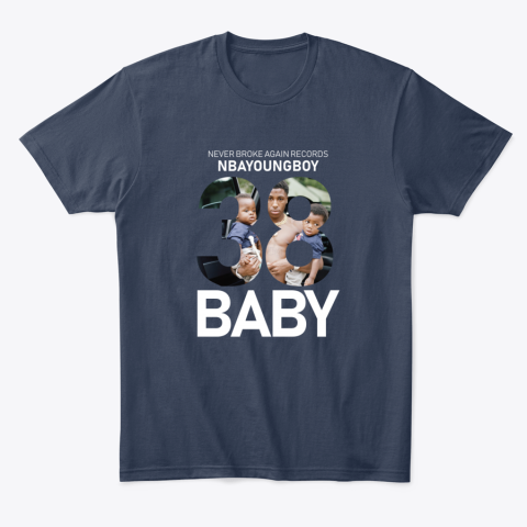 dj1x nba youngboy classic t shirt 2 front navy