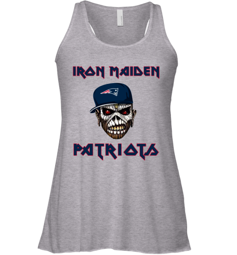 NFL New England Patriots Iron Maiden Rock Band Music Football Sports CLtrqTPN5PJ flowy tank 32 95 151514 front athletic heather
