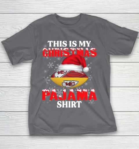 Kansas City Chiefs This Is My Christmas Pajama Shirt NFL Youth T-Shirt 5