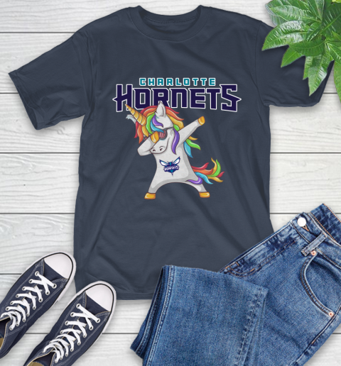 Charlotte Hornets NBA Basketball Funny Unicorn Dabbing Sports T-Shirt 16