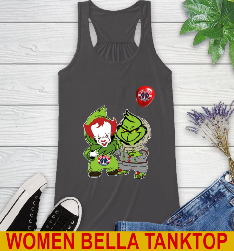 Washington Wizards Baby Pennywise Grinch Christmas NBA Basketball Racerback Tank - Image 13