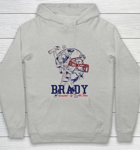Tom Brady New England Patriots Greatest Of All Time Youth Hoodie Tee For Sports