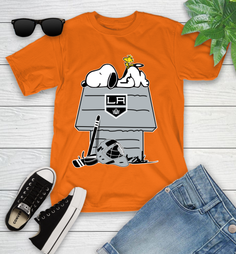 Los Angeles Kings NHL Hockey Snoopy Woodstock The Peanuts Movie Youth T-Shirt 7