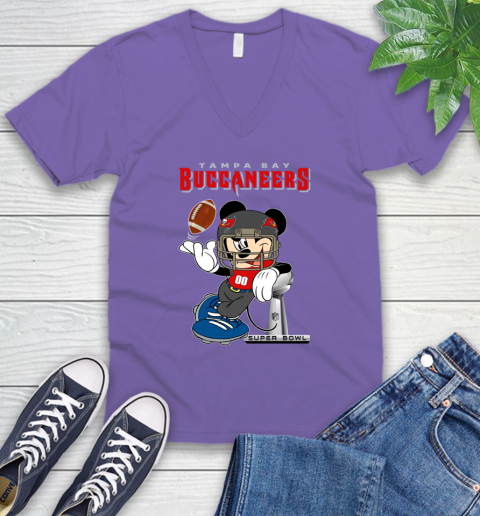 NFL Tampa Bay Buccaneers Mickey Mouse Disney Super Bowl Football T Shirt V-Neck T-Shirt 10