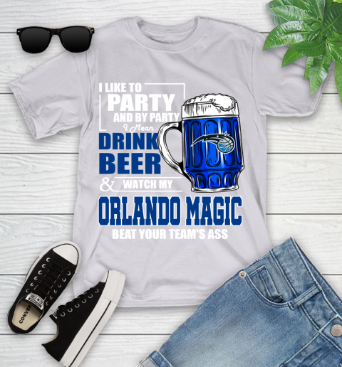NBA Drink Beer and Watch My Orlando Magic Beat Your Team's Ass Basketball Youth T-Shirt 4