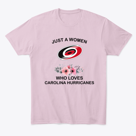 9690 just a woman who loves carolina hurricanes classic t shirt 2 front light pink
