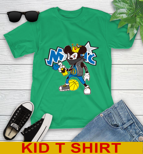 Orlando Magic NBA Basketball Mickey Peace Sign Sports Youth T-Shirt 6