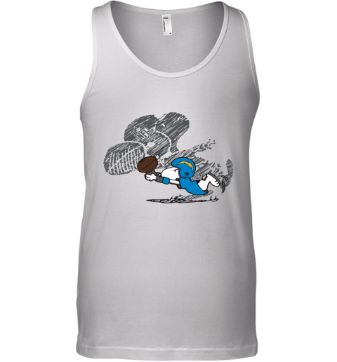 lszl los angeles chargers snoopy plays the football game unisex tank 17 front white