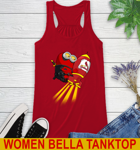 MLB Baseball St.Louis Cardinals Deadpool Minion Marvel Shirt Racerback Tank 4