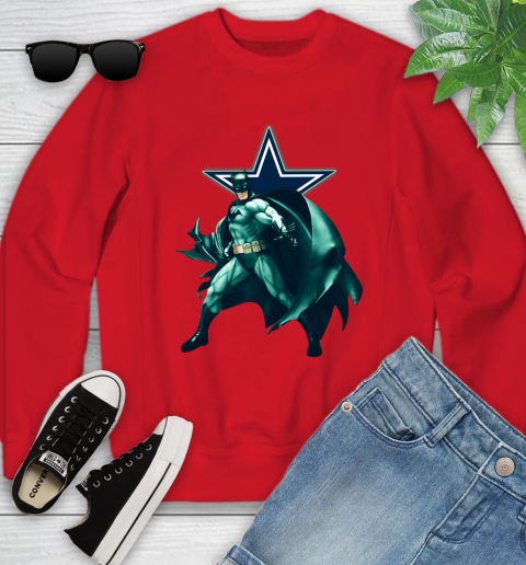 NFL Batman Football Sports Dallas Cowboys Youth Sweatshirt 9