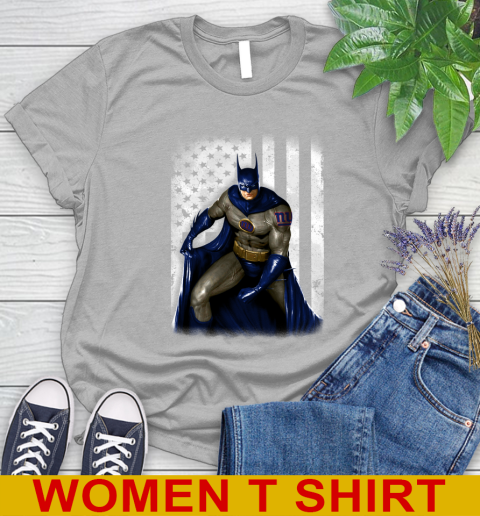 New York Giants NFL Football Batman DC American Flag Shirt Women's T-Shirt 5