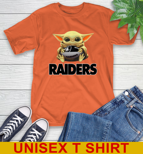NFL Football Oakland Raiders Baby Yoda Star Wars Shirt T-Shirt 5