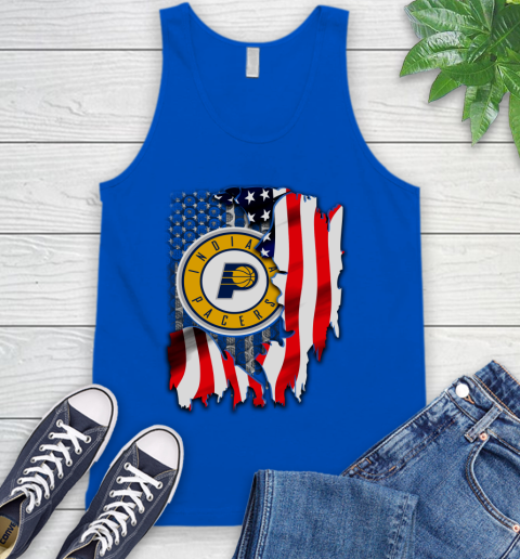 Indiana Pacers NBA Basketball American Flag Tank Top 4