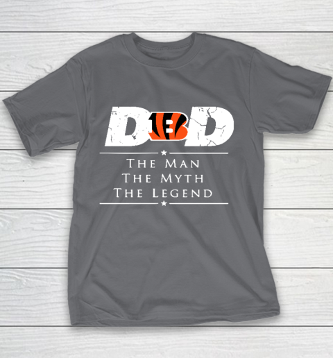 Cincinnati Bengals NFL Football Dad The Man The Myth The Legend Youth T-Shirt 5