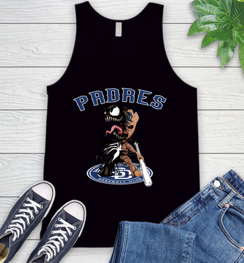 MLB San Diego Padres Baseball Venom Groot Guardians Of The Galaxy Tank Top 2