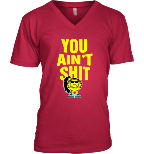 z6oo bayley you aint shit its bayley bitch wwe shirts v neck unisex 8 front cherry red