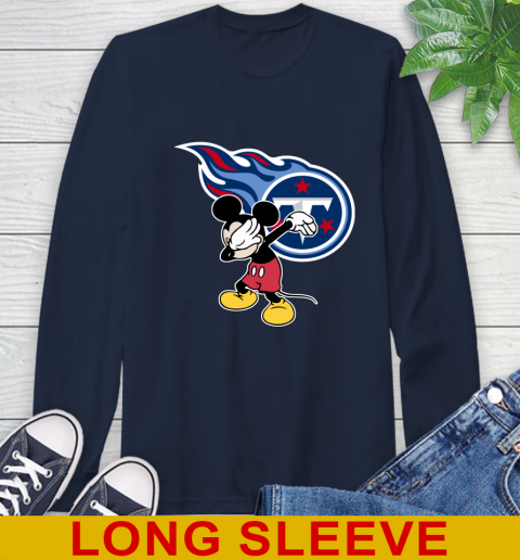 Tennessee Titans NFL Football Dabbing Mickey Disney Sports Long Sleeve T-Shirt 4