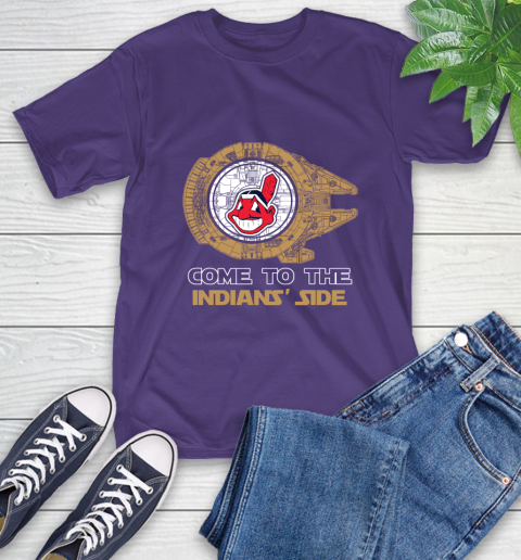 MLB Come To The Cleveland Indians Side Star Wars Baseball Sports T-Shirt 5