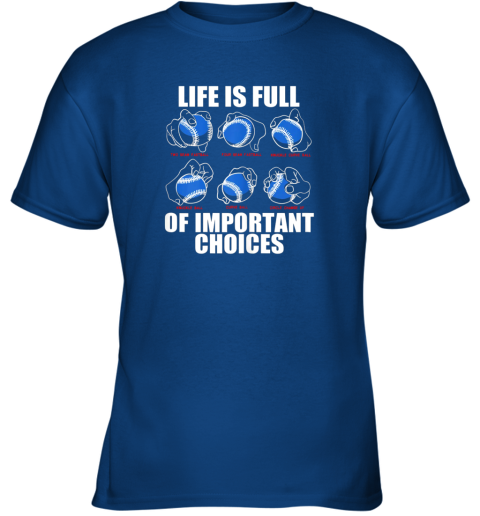 w8r8 types of baseball pitches shirt life choices pitcher gift youth t shirt 26 front royal