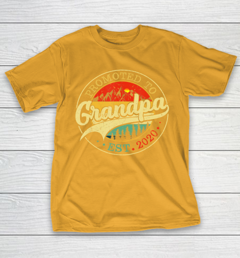 GrandFather gift shirt Mens Vintage Promoted To Grandpa 2020 Pregnancy Announcement Gift T Shirt T-Shirt 12