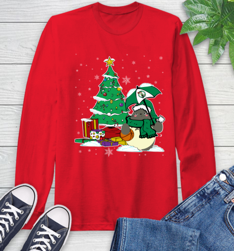 Boston Celtics NBA Basketball Cute Tonari No Totoro Christmas Sports Long Sleeve T-Shirt 11