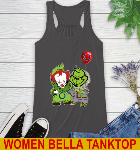 Indianapolis Colts Baby Pennywise Grinch Christmas NFL Football Racerback Tank 12