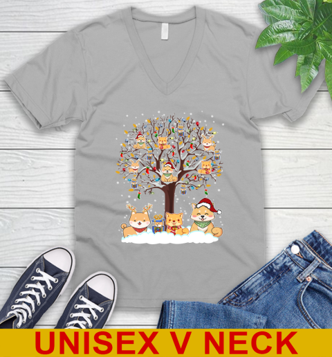 Shiba inu dog pet lover light christmas tree shirt 49