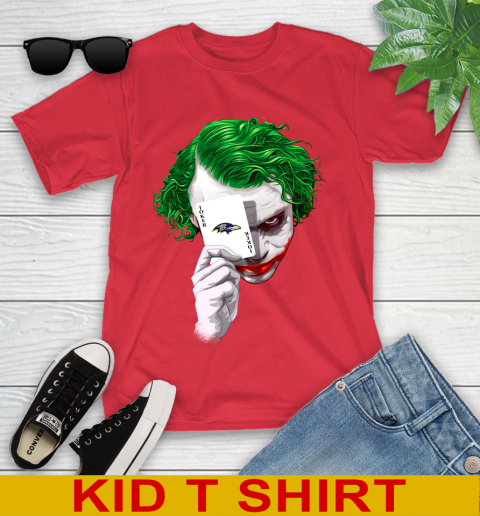 Baltimore Ravens NFL Football Joker Card Shirt Youth T-Shirt 11