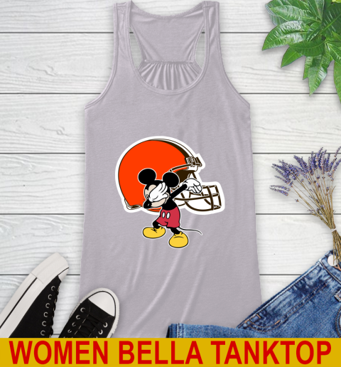 Cleveland Browns NFL Football Dabbing Mickey Disney Sports Racerback Tank 5